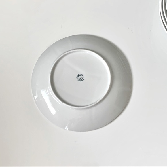 MCM Naaman Israel White Porcelain Divided Luncheon Fondue Appetizer Plates - 7pc - Picture 10 of 11